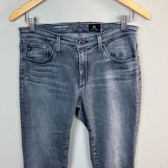 AG Adriano Goldschmied Jeans 29R Women Gray Prima Ankle Cigarette Denim Skinny - Picture 2 of 15